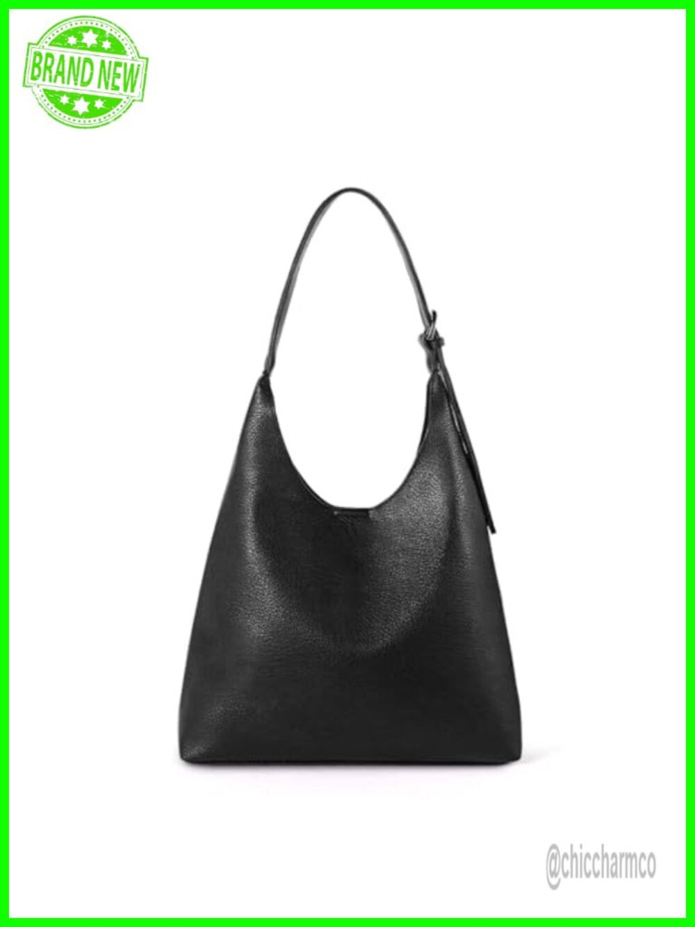 Vegan Leather Slouchy Hobo Shoulder Bag Women Everyday Purse